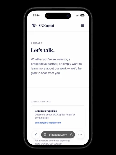 SFZ Capital partnerships — Let's talk